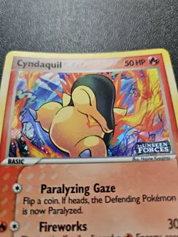 Pokemon EX Unseen Forces Cyndaquil Stamped Reverse Holo 54/115 NEAR MINT - Image 2