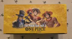 Display Sealed 12x Tin Pack Set Vol.2 One Piece TS-02 ENG [OP-13] SEALED - Image 1
