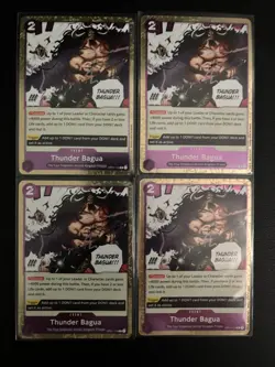 4x Thunder Bagua OP01-119 One Piece Romance Dawn Foil Playset Set of 4 - Image 1