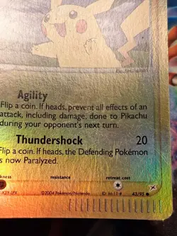 Pikachu 43/95 EX Team Magma vs Team Aqua Reverse Holo Pokemon Card Heavy Play - Image 5