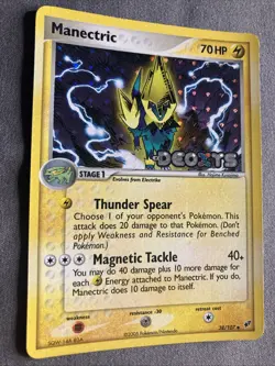 Pokemon TCG: Manectric (2005) EX Deoxys Holo Card 38/107 • Excellent Condition - Image 3
