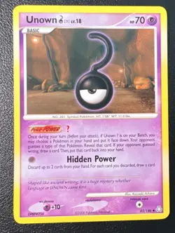 Pokemon TCG Unown U 82/146 Legends Awakened 2008 Basic Psychic Card - Image 1
