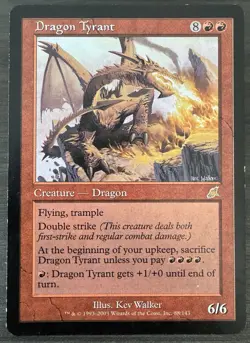 Magic the Gathering Scourge Dragon Tyrant Regular Rare Card - Image 1