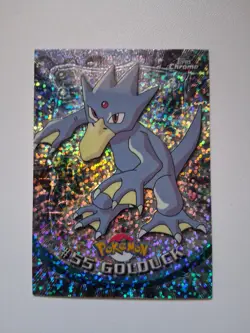 Golduck #55 Spectra - Topps Chrome Series 1 Pokemon Card Played - Image 1