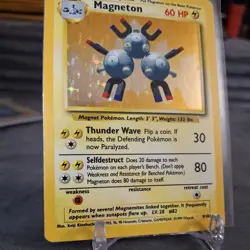 1999-2000 Pokemon Magneton Base Set 9/130 Holo Foil Rare Vintage WoTC Card LP-MP - Image 3