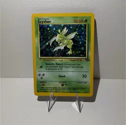 Pokemon Scyther Jungle Holo Rare Unlimited 10/64 English 1999 WOTC Card - Image 1