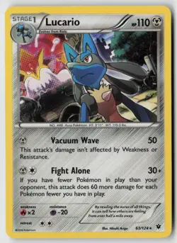 Lucario - 63/124 (Cosmos Holo) 063/124 - Misc Cards & Products Holo - PTCG - LP - Image 1