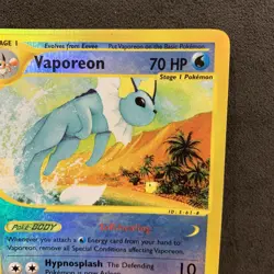 Vaporeon 33/144 Reverse Holo Skyridge eReader Pokemon TCG English - Image 3