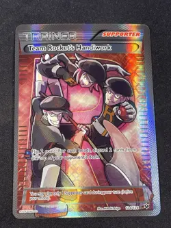 Pokemon TCG Team Rockets Handiwork Card #124/124 Full Art - Image 1