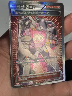 Pokemon TCG Team Rockets Handiwork Card #124/124 Full Art - Image 3