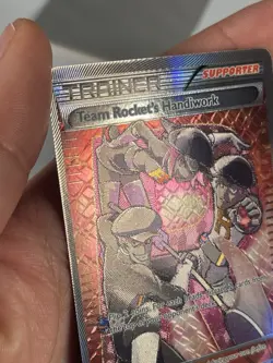 Pokemon TCG Team Rockets Handiwork Card #124/124 Full Art - Image 5