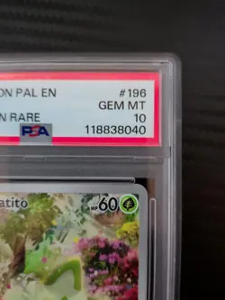 Pokemon TCG Sprigatito Paldea Evolved Illustration Rare Card 196/193 PSA 10 - Image 3