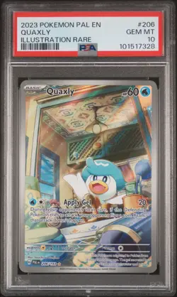 2023 POKEMON PAL EN-PALDEA EVOLVED ILLUSTRATION RARE #206 QUAXLY PSA 10 - Image 1