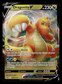 Dragonite V SWSH154 Black Star Promos Extended Art Holo Pokemon TCG 2021 - Image 1