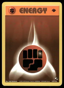 Pokemon Cards Fighting Energy 127/132 1ST EDITION Gym Heroes WOTC NM *1 - Image 1