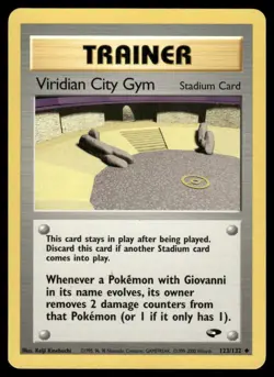 Pokemon Cards Viridian City Gym 123/132 UNLIMITED Gym Challenge WOTC Uncommon NM - Image 1