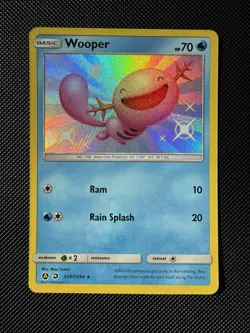 Pokemon TCG Wooper SV9/SV94 Hidden Fates Shiny Vault Holo Rare, NM - Image 1