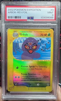 2002 ARBOK REVERSE HOLOFOIL #35 POKEMON EXPEDITION PSA 9 MINT - Image 1