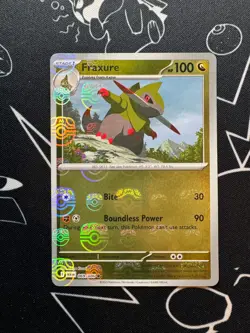 Fraxure 069/086 Master Ball Reverse Holo Pokemon TCG Black Bolt - Image 1