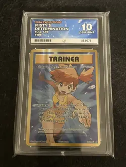 2016 POKEMON XY EVOLUTIONS #108 FULL ART/MISTY'S DETERMINATION ACE 10 - Image 1