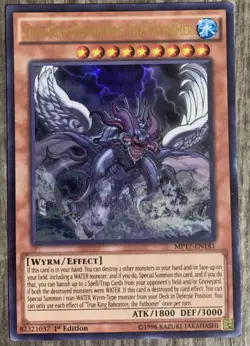 Yugioh True King Bahrastos, the Fathomer MP17-EN141 Ultra Rare 1st Ed LP - Image 1