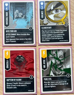 Unmatched Board Game Foil Promo Cards - Cobble and Fog - Holmes Hyde Dracula - Image 1