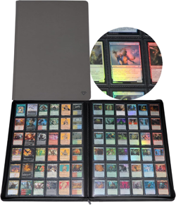 36‑Pocket Ringless Trading Card Binder – Holds 2304 Cards, Side‑Loading Black Pa - Image 1