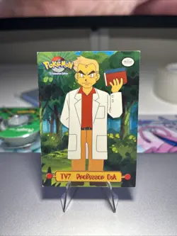 Pokemon Topps Series 1 TV7 Professor Oak Non-Holo Puzzle Card - Image 1