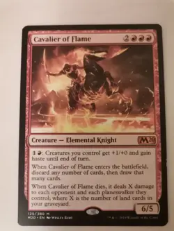 *Cavalier of Flame* - M20 [NM] - MTG Magic the Gathering Card Rare - Image 1