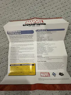 Marvel Champions Wolverine Hero Pack Expansion Cards Used Sleeved - Image 3
