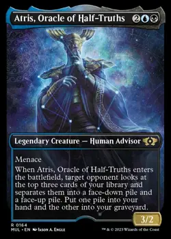 MTG Atris, Oracle of Half-Truths - Halo Foil, March of the Machine: Multiverse L - Image 1