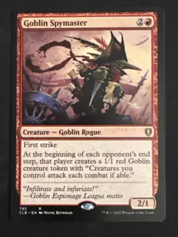 1x Goblin Spymaster (795) Baldur's Gate CLB LP MTG Magic the Gathering x1 MKE - Image 1