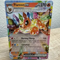 Pokemon TCG Flareon EX 014/131 Prismatic Evolutions Holo Double Rare - Image 2