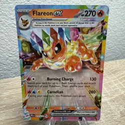 Pokemon TCG Flareon EX 014/131 Prismatic Evolutions Holo Double Rare - Image 4