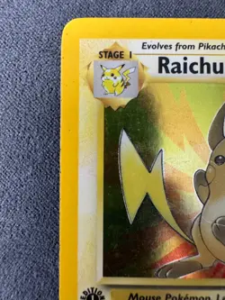 Pokemon Raichu 14/62 Fossil 1st Edition Holo Rare Vintage WOTC 1999 MP - Image 5