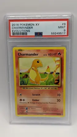 2016 Pokemon XY Evolutions Charmander 9/108 PSA 9 MINT! - Image 1