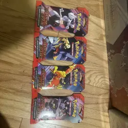 Pokemon TCG Scarlet & Violet Destined Rivals 4x Sleeved Booster Pack Art Set NM - Image 1