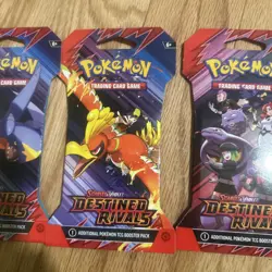 Pokemon TCG Scarlet & Violet Destined Rivals 4x Sleeved Booster Pack Art Set NM - Image 4