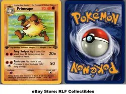 1999 Pokemon, Jungle, #43/64 Primeape, 1st Edition, Uncommon - Image 1