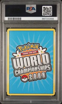 2008 POKEMON WORLD CHAMPIONSHIPS PROMO EMPOTECH #101 MEW-GOLD STAR PSA 8 - Image 2
