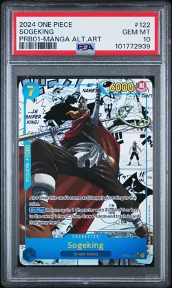 SOGEKING ENGLISH MANGA PSA 10 - 2024 ONE PIECE PRB01 Manga ALT ART - Image 1