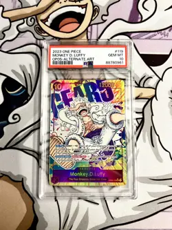 One Piece Monkey D. Luffy Alt Art OP05-119 SEC PSA 10 Gem Mint English Gear 5 - Image 1