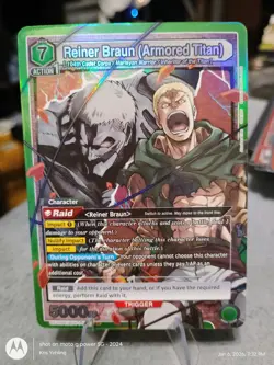 Union Arena TCG Reiner Braun (Armored Titan) UE10BT/AOT-1-061 SR NM - Image 1