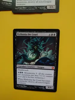 MTG Card. Hythonia the Cruel Gorgon Theros Mythic as pictured - Image 1