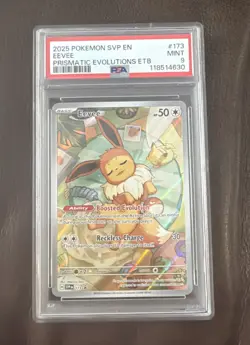 Pokemon Graded Card PSA 9 Eevee ETB Promo Prismatic Evolutions #173 - Image 1