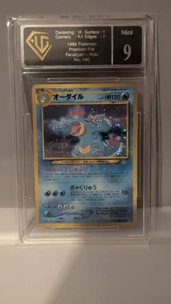 Pokemon TCG Feraligatr Neo Genesis Holo Rare Card #160 Japanese Vintage UGC 9 - Image 1