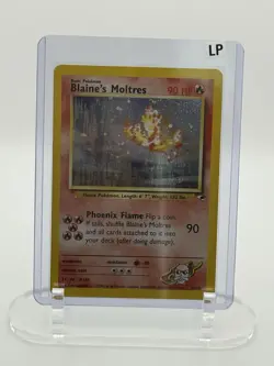 Pokemon TCG Gym Heroes 1/132 Holo Rare Card Blaine's Moltres - Image 1