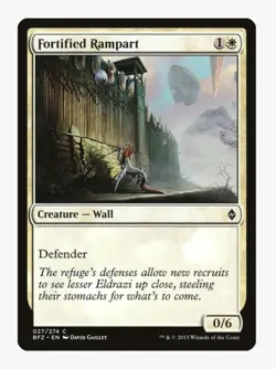 Fortified Rampart | Battle for Zendikar BFZ | MTG | Wall | Defender | LP - Image 1