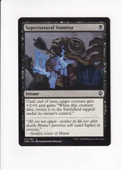 2020 MAGIC THE GATHERING MTG COMMANDER LEGENDS SUPERNATURAL STAMINA (#1) (X) - Image 1
