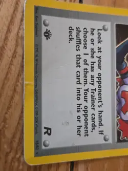 Rocket's Sneak Attack 16/82 Rare Team Rocket Holo 1st Edition Pokemon As Is - Image 3